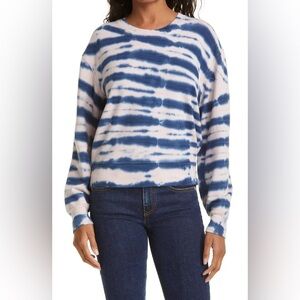 Rails Ramona striped indigo tie-dye crewneck